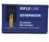 Prvi PPU 223 Rem Ammunition Standard Rifle PP223F1 55 Grain Full Metal Jacket 20 Rounds