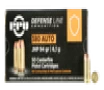 Prvi PPU 380 Auto Ammunition Defense PPD380A 94 Grain Jacketed Hollow Point 50 Rounds