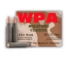 Wolf 223 Rem Ammunition Military Classic MC223FMJ55 55 Grain Full Metal Jacket Steel Cased 20 Rounds
