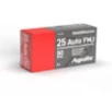 Aguila 25 ACP Ammunition 1E252110 50 Grain Full Metal Jacket 50 Rounds