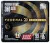 Federal 380 Auto Ammunition P380HSD1 99 Grain Hydra-Shok Deep Hollow Point 20 Rounds