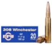 Prvi PPU 308 Win Ammunition PP3083 180 Grain Soft Point 20 Rounds