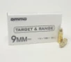 Ammo Inc 9mm Ammunition Target   Range AI9115FMJ-TR50 115 Grain Full Metal Jacket 50 Rounds