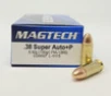 Magtech 38 Super Auto  P Ammunition MT38S 130 Grain Full Metal Jacket 50 Rounds