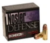 Nosler 9mm  P Defense Ammunition NOS38432 124 Grain Bonded Jacketed Hollow Point 20 rounds