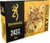 Browning 243 Winchester Ammunition BXV Varmint Expansion B192302431 65 Grain Polymer Tip 20 rounds