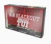 Fort Scott Munitions 8 6mm Blackout Ammunition Subsonic Match Grade FSM86BLK285SCV2SS 285 Grain Solid Copper Spun TUI 20 Rounds