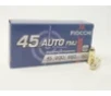 Fiocchi 45 Auto Ammunition FI45A 230 Grain Full Metal Jacket CASE 500 rounds