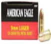 Federal 9mm Ammunition American Eagle AE9AP 124 Grain Full Metal Jacket 50 Rounds