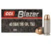 CCI 40 S W Blazer CCI3589 165 gr FMJ 50 rounds