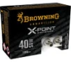 Browning X-Point Defense 40 S W Ammunition B191700402 180 Grain Hollow Point 20 Rounds