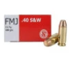 Sellier   Bellot 40 S W Ammunition SB40B 180 Grain Full Metal Jacket CASE 1000 Rounds