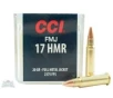 CCI  17 HMR 20gr FMJ Ammunition 50rds - 0055
