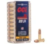 CCI  22 Long Rifle 40gr Velocitor Copper Plated HP Ammunition 50rds - 0047