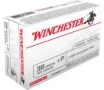 Winchester Ammunition USA 125 gr Jacketed Hollow Point  38 Spl  P Ammo  50 box - USA38JHP