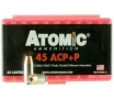 Atomic Ammunition 185 gr Bonded Match Hollow Point  45 ACP  P Ammo  50 box - 00412