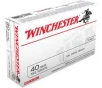 Winchester USA 40 S W 165gr FMJFN Ammunition  50 Round Box - USA40SW