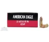 American Eagle 25 Auto ACP 50gr FMJ Ammunition 50rds - AE25AP