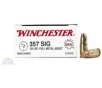 Winchester USA 357 Sig 125gr FMJ Ammunition 50rds - Q4309