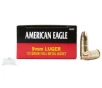 American Eagle 9mm 115gr FMJ Ammo  50rds - AE9DP