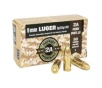 Patriot Sports 9mm 124 gr FMJ 50rds Handgun Ammo for High-Performance Shooting - P9MM124F