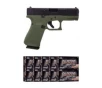 Glock G19 Gen5 9mm Pistol   500 Rounds of CCI Blazer Brass 9mm 124 Grain Ammo