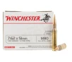 Winchester USA 7 62x51 NATO 149gr M80 FMJ Ammo - Box of 20