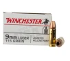 Winchester USA 9mm 115gr JHP Ammo - Box of 50
