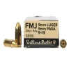 Sellier   Bellot 9mm Luger 124 gr FMJ - Box of 50