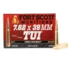 Fort Scott Munitions TUI 117 gr Solid Copper 7 62x39 Ammunition - 20 Rounds
