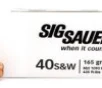 Sig Elite V-Crown  40 S W 180 gr JHP 50ct -  50