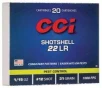 CCI  22 LR 22 Long Rifle Pest Control Shotshell 1 15 oz   12 shot 31 grain 1000 FPS  20 rd box 
