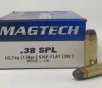 Magtech  38 Special 158 grain Semi-Jacketed Soft Point Flat 755 FPS  50 rd box 
