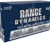 Fiocchi 223 REM 55 grain FMJBT Shooting Dynamics 3240 FPS  50 rd box 