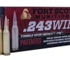 Fort Scott Munitions 243 Win  58 grain 100  Copper TUI Defense Hunting  20 rd box 