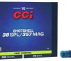 CCI Pest Control 38 357 Shotshell 100 grain  9 shot 1050 FPS  10 rd box 