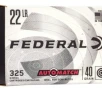Federal Automatch 22 LR 40 grain Solid 1200 FPS IDEAL FOR SEMI-AUTOS  325 rd box 
