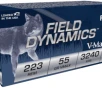 Fiocchi Field Dynamics  223 REM 55 grain V-MAX Polymer Tip 3240 FPS  50 rd box 
