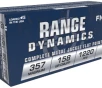 Fiocchi Range Dynamics  357 Mag 158 grain CMJFP Complete Metal Jacket Flat Point 1220 FPS  50 rd box 