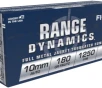 Fiocchi Range Dynamics 10mm Auto 180 grain FMJTC 1250 FPS  50 rd box 