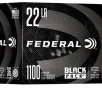 Federal Black Pack  22 LR Long Rifle 36 grain CPHP Copper-Plated Hollow Point Bulk Pack  1100 rd box 
