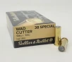 Sellier and Bellot  38 Special 148 grain Wad Cutter  50 rd box 