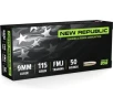 New Republic 9mm 115 grain FMJ Full Metal Jacket  50 rd box 