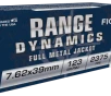 Fiocchi Range Dynamics 7 62  39 123 grain FMJ Full Metal Jacket 2375 FPS  50 rd box 