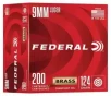 Federal Champion 9mm 124 grain FMJ Full Metal Jacket 1090 FPS 200 rd box FREE SHIPPING  1000 rd case 