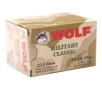 Wolf Polyperformance  223 REM 55 grain FMJ Full Metal Jacket Steel Casing 20 rd box FREE SHIPPING  500 rd case 