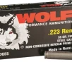Wolf 223 REM 55 grain FMJ Steel Casing  20 Rounds 
