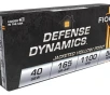 Fiocchi Defense Dynamics  40 S W 165 grain JHP Jacketed Hollow Point  50 rd box 
