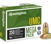 Remington UMC 9mm Luger 115 grain FMJ Full Metal Jacket Mega Pack  250 rd box 