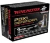Winchester PDX1 Defender JHP 9mm Handgun Ammunition 20 Round Box
